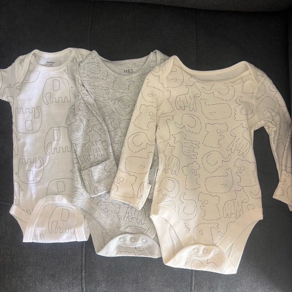 Kids One Pieces - White, Gray, Cream